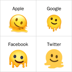 融化的臉 emoji 對比